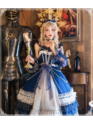 A Starry Night Lolita Dress JSK Full Set (4 items) by YingLuoFu (SF30)